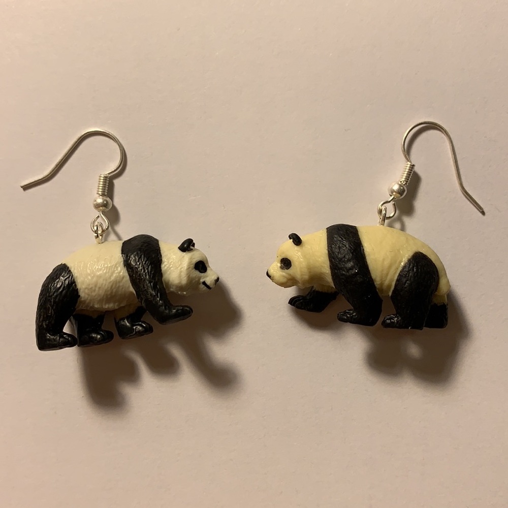 Panda earrings - Picture 2 of 2